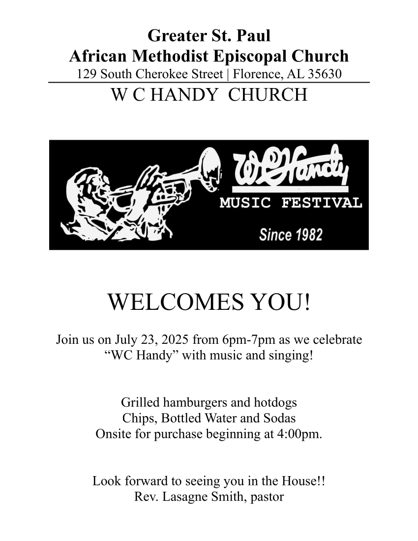 Evening at Handy’s own Church